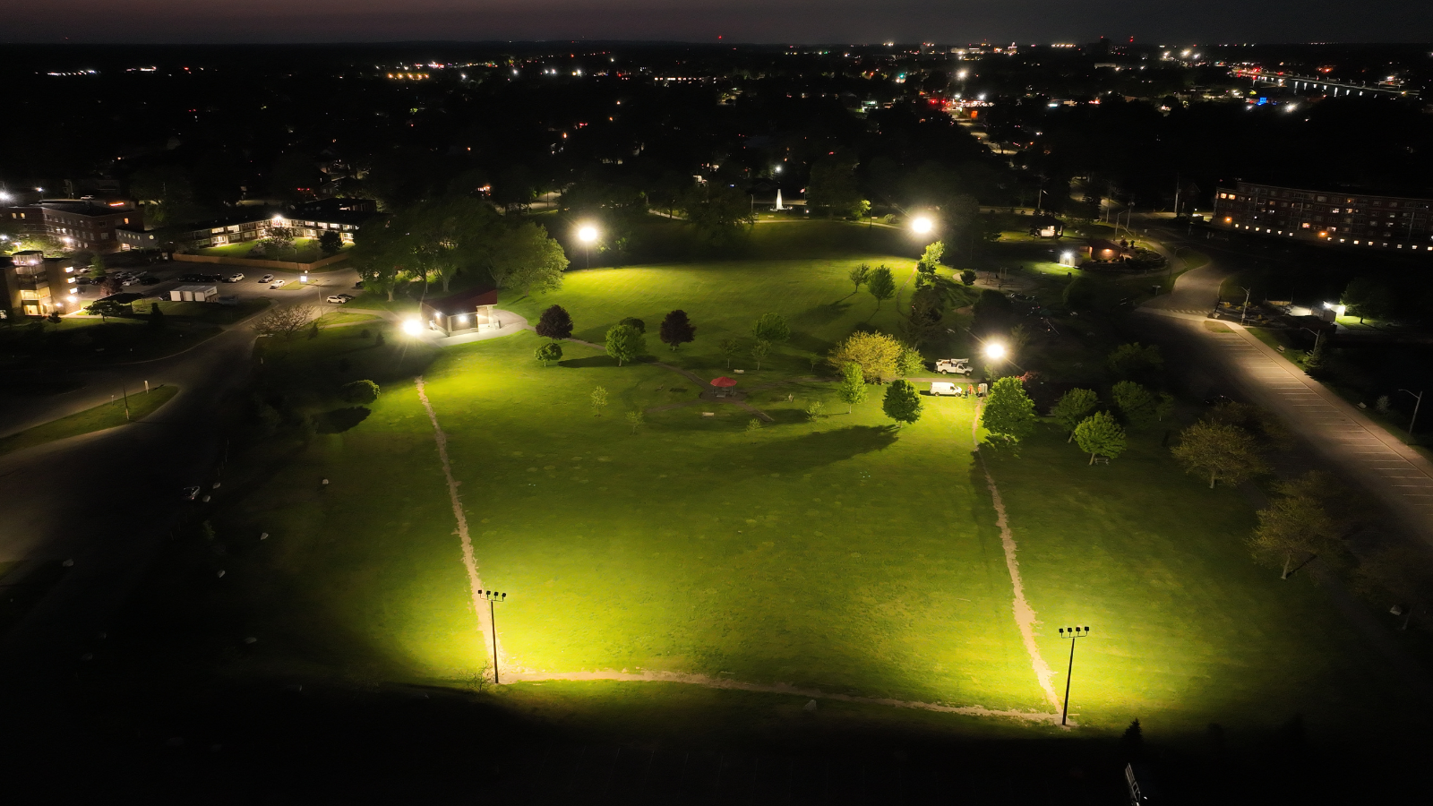 H.h. Knoll lakeview park lights